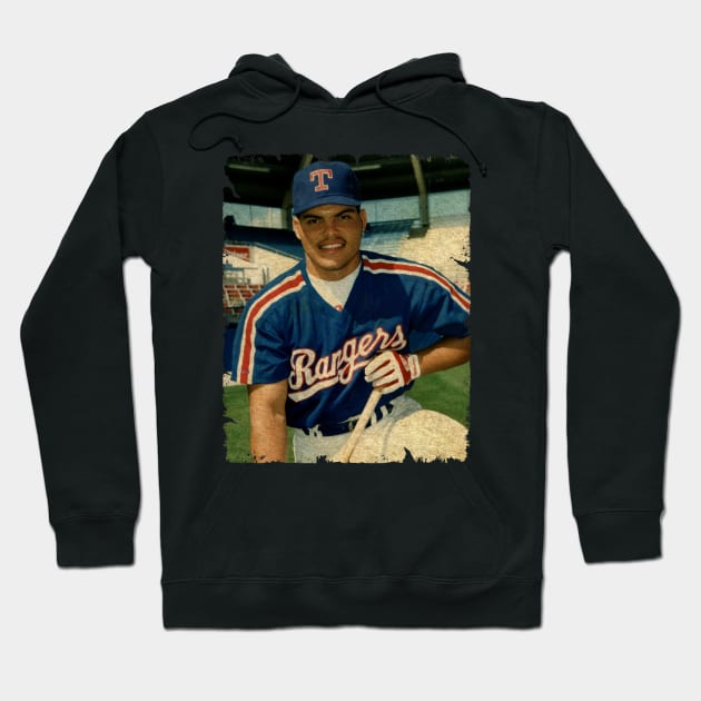 Pudge Rodriguez in Texas Rangers Hoodie by PESTA PORA